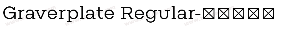 Graverplate Regular字体转换